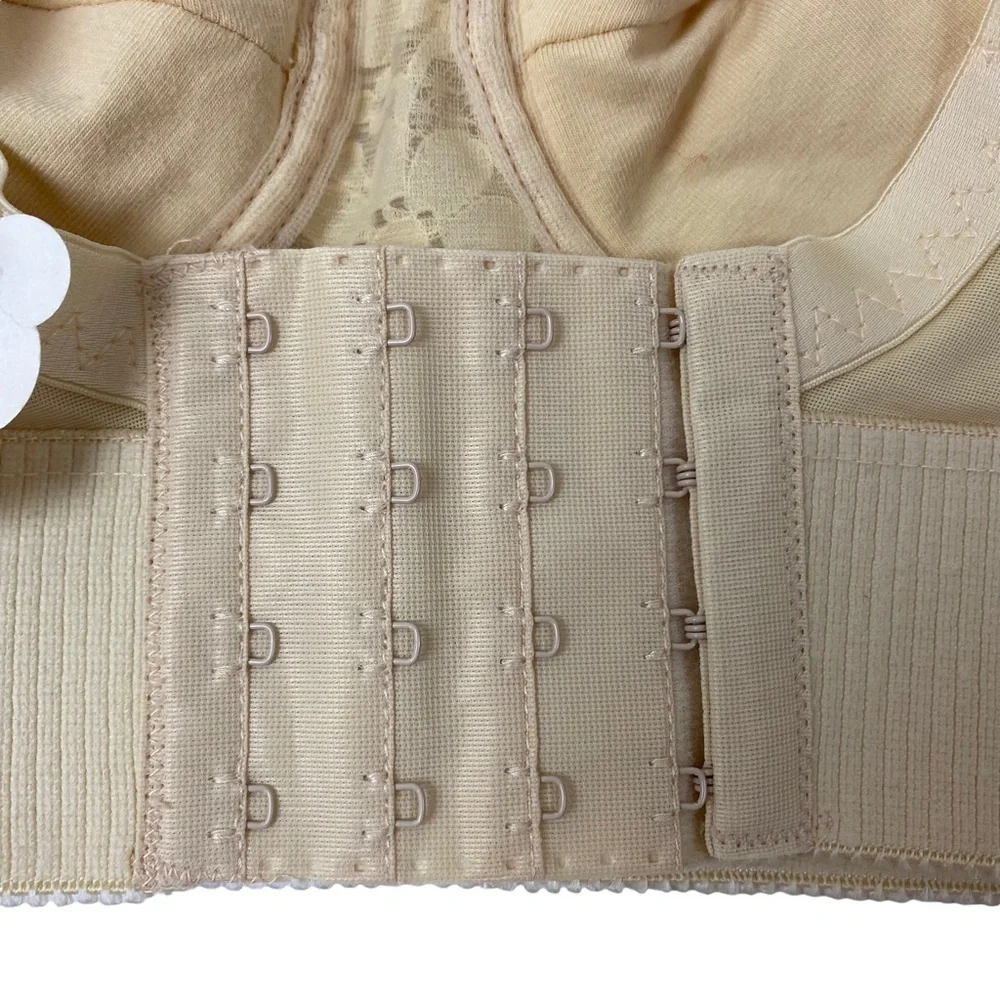 Jodee Nude Cream Surgical Mastectomy Bra Extra Wide 32C NWT